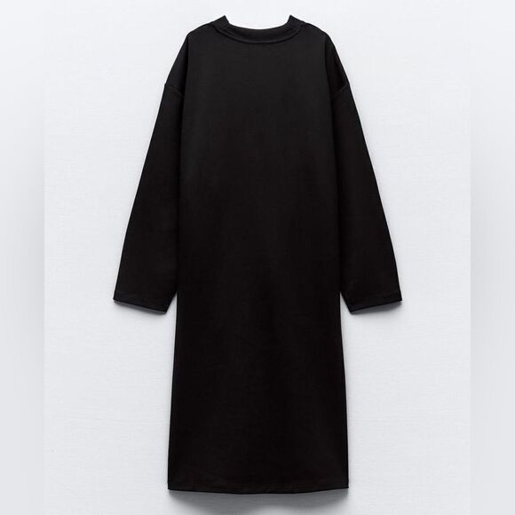 ZARA RUCHED LONG INTERLOCK JACKET - Picture 9 of 9